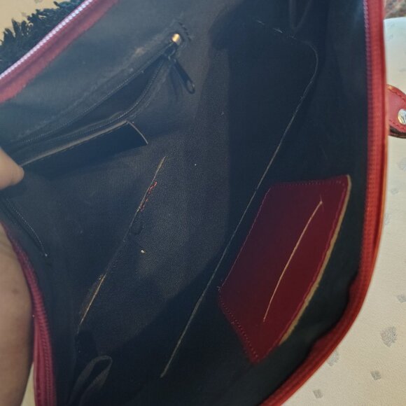 Vera Pelle Red Y2K Style Red Leather Handbag - Picture 9 of 9